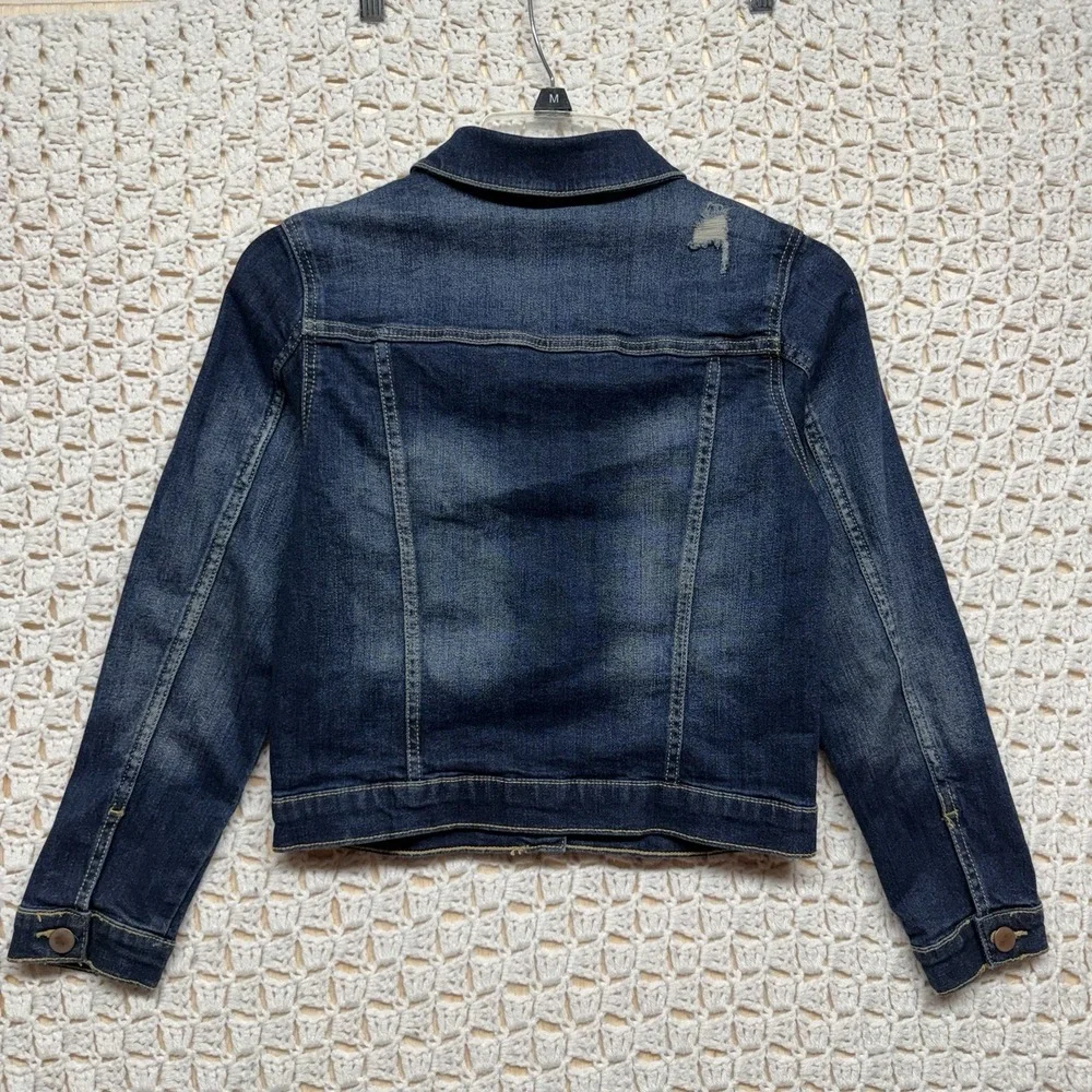 Wonder Nation Denim Jacket Girls Sz L 10-12 Blue Jean Pockets